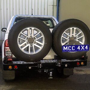 Toyota Hilux D4d 2005-2016 Mcc Rear Bumper Replacement With Towbar + 2 X Spare Wheel Carrier Arms